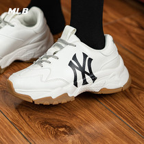 24新款MLB鞋子老爹鞋男女NY大标休闲鞋厚底减震运动鞋3ASHBNA3N