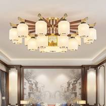 雷士照明中式新中式实木餐厅卧室灯方形客厅套餐灯具吊灯全铜