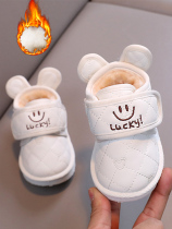 冬季男宝宝女0一1-3岁半加绒雪地靴婴幼儿防滑棉鞋鞋子软底学步鞋