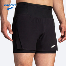 BROOKS布鲁克斯官方男士五分短裤跑步越野裤子防水可收纳户外徒步