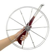 风筝盘鹰轮不锈钢28-32-36cm大轴承手握轮橡木微风收线轮