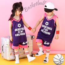 小学生篮球训练服儿童运动篮球服女孩夏幼儿园表演服印字球衣男童