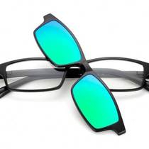 新款偏光磁吸套镜男小框两用近视太阳镜吸附式墨镜夹片夜视驾驶镜