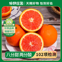【恰好庄园】正宗中华红血橙 4.5斤酸甜可口新鲜水果整箱批发包邮
