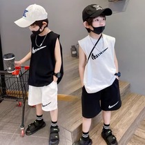 官方正品NK男童背心套装中大童薄款男孩帅气篮球服运动两件套