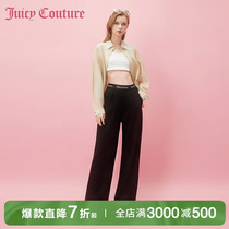 Juicy Couture橘滋2024早春日穿搭新款印花阔腿女式休闲裤子
