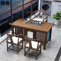 小户型阳台茶桌椅组合新中式实木茶台功夫禅意茶几茶道喝泡茶道桌