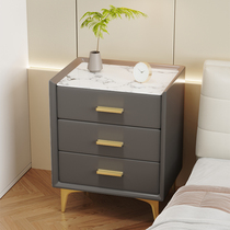 CBD床头柜简约现代轻奢高级感小型储物柜家用卧室实木床头收纳柜