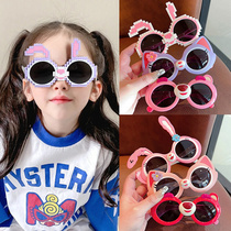 儿童墨镜可爱太阳镜2023新款男女童潮时尚宝宝女孩玩具硅胶眼镜