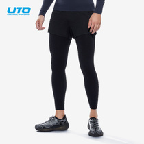 UTO悠途户外越野徒步健身二合一压缩长裤男跑步运动裤女羽毛球裤