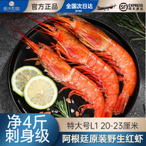 新鲜速冻阿根廷红虾L1速冻2kg4斤大虾红虾深海L2规格水产海鲜顺丰