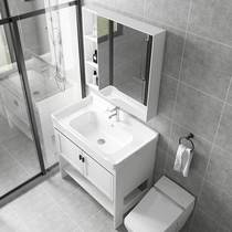 落地式洗脸盆柜组合卫生间洗手台智能浴室镜柜铝合金陶瓷一体盆池