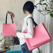 粉色女装店覆膜防水无纺布手提袋logo定制包装袋礼品袋购物袋订做