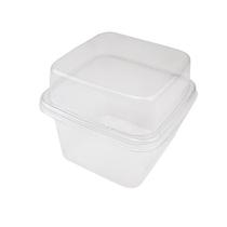 方形蛋糕盒子切件咸蛋糕水果捞慕斯透明塑料打包盒豆乳一次性杯子