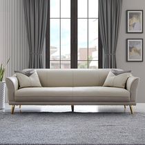北欧轻奢牛皮北欧简约现代真皮沙发组合大小户型客厅家具设计师款