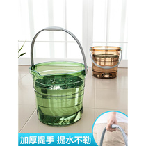 透明塑料桶加厚耐用大桶圆形小水桶小号浇花圆桶家用手提储水桶子