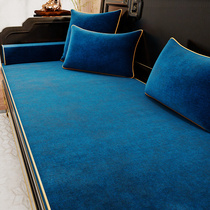 冬季新中式红木沙发坐垫防滑套罩毛绒实木家具沙发垫罗汉床海绵垫