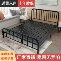 铁艺床加厚加粗静音床双人1.8x2米欧式现代简约1米单人铁床铁架床