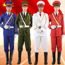 中小学生升旗手服装幼儿园仪仗队护卫队儿童阅兵军装演出服解放军