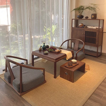 新中式阳台茶桌椅组合禅意飘窗茶台套装实木小型家用喝茶桌泡茶桌