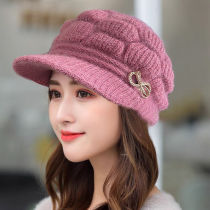 新品帽子女冬季新款加绒加厚妈妈帽韩版时尚潮流骑车保暖针织毛线