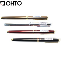 日本OHTO圆珠笔陶瓷走珠笔0.5黑色笔芯商务铝制外壳宝珠笔配礼盒