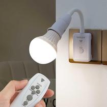 遥控调光定时直插LED超亮插座灯带开关家用节能台灯卧室 床头灯壁