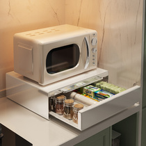 厨房置物架家用多功能微波炉烤箱架小家电支撑托盘台面抽拉收纳架
