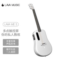 拿火吉他智能民谣吉他LAVAME3碳纤维乐器初学者38英寸-白色【标准