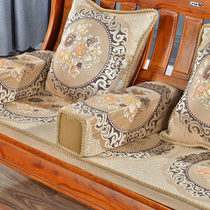新品红木沙发坐垫高密度海绵防滑组合套装老式木头实木长沙发垫新