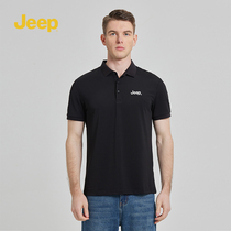 【主播推荐】Jeep吉普男士POLO衫短袖t恤男2024新款夏季翻领上衣