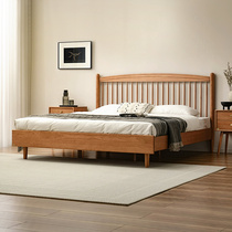 联邦家私北欧全实木床日式简约卧室樱桃木1.5米双人床1.8米温莎床