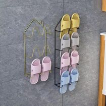 网红浴室拖鞋架壁挂式厕所鞋子收纳置物架卫生间门后免打孔鞋架子