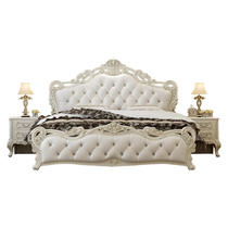 新款床1.8米1.5单双人田园欧式风格欧美式公主储物床法式皮床婚床