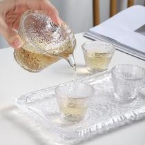 玻璃茶具盖碗三才茶碗单个带盖办公室高端泡茶套装功夫茶杯泡茶器