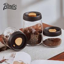 Bincoo咖啡豆保存罐玻璃密封罐咖啡粉存储罐真空储物五谷杂粮收纳
