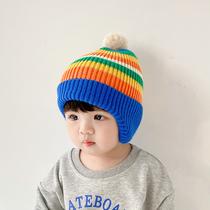 韩版宝宝帽子秋冬款洋气婴儿毛线帽潮男女童护耳帽保暖儿童套头帽
