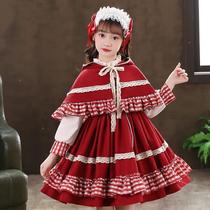 新品洛丽塔公主裙女童秋装正版全套万圣节表演服小红帽服装儿童裙