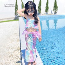 女童泳衣公主四五岁美人鱼尾巴沙滩比基尼游泳衣儿童泳装女孩洋气