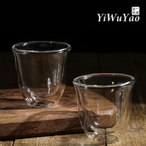 一屋窑正品双层隔热耐高温玻璃杯品茶透明创意果汁咖啡加厚