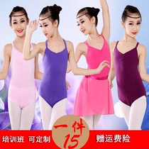儿童吊带舞蹈服 女童夏季 黑色练功服考级形体服芭蕾舞服中国舞服