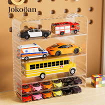 小汽车收纳盒儿童玩具车多层置物架风火轮多美卡模型透明展示架子