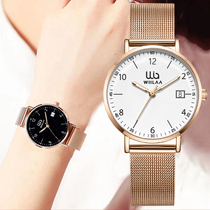 女士手表时尚日历超薄潮流正品休闲2024新款防水石英表简约腕表