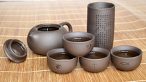 八福紫砂茶杯迷你茶具便携随身旅行茶具品茶饮茶器具一壶一罐四杯