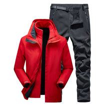 飞米斯（FMIX）户外冲锋衣裤套装男冬季新款三合一登山服加绒加厚