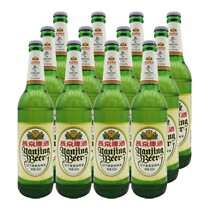 北京燕京啤酒10度清爽型600mlx12玻璃瓶整箱大绿棒子顺义原厂生产