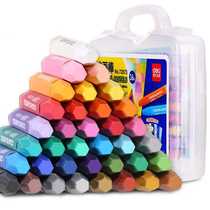 得力36色油画棒小学生幼儿园儿童彩色蜡笔12色24色画画笔绘画涂鸦