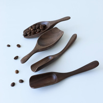 实木咖啡豆勺子黑胡桃木茶匙茶铲子木质小勺子干果铲杂粮米面铲