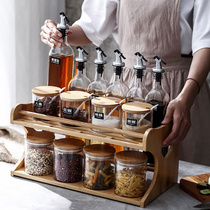 北欧玻璃密封罐调料盒油瓶组合套装家用厨房调味罐调料瓶储物瓶罐