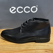 美现ECCO爱步男鞋2022新款系带高帮皮鞋商务正装休闲短筒靴621614